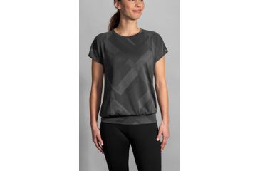 Image of Brooks Array Short Sleeve - Womens, Asphalt Eclipse Jacquard, Small, 221340018.025