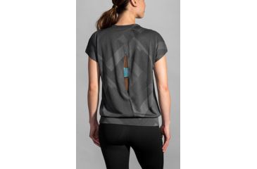 Image of Brooks Array Short Sleeve - Womens, Asphalt Eclipse Jacquard, Small, 221340018.025