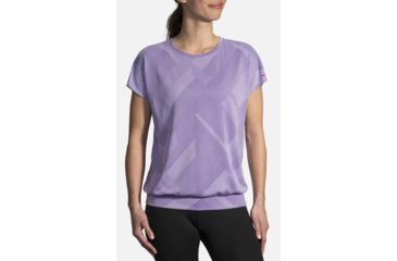 Image of Brooks Array Short Sleeve - Womens, Lilac Eclipse Jacquard, Small, 221340562.025