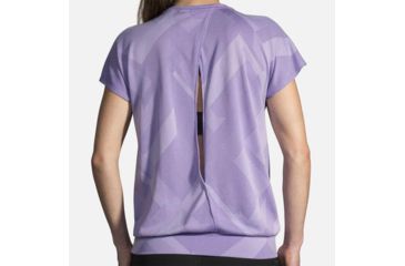 Image of Brooks Array Short Sleeve - Womens, Lilac Eclipse Jacquard, Small, 221340562.025