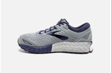 Image of Brooks Beast 18 Mens Road Running Shoes, Grey/Navy/White, 8 US, Wide, 1102822E015.080