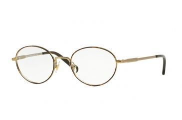 Image of Brooks Brothers BB1032 Progressive Prescription Eyeglasses 1659-50 - Matte Gold/Blonde Tort Frame