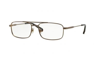Image of Brooks Brothers BB1033 Progressive Prescription Eyeglasses 1552-53 - Satin Brown Frame