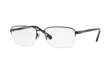 Image of Brooks Brothers BB1044 Single Vision Prescription Eyeglasses 1502-54 - Matte Black Frame