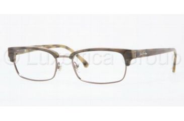 Image of Brooks Brothers BB2002 Progressive Prescription Eyeglasses 6038-5218 - Olive Brown Horn 
