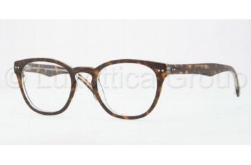 Image of Brooks Brothers BB2005 Single Vision Prescription Eyeglasses 6048-4720 - Tortoise Crystal Frame, Demo Lens Lenses