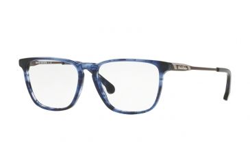 Image of Brooks Brothers BB2034 Single Vision Prescription Eyeglasses 6113-52 - Navy Horn/brown Frame