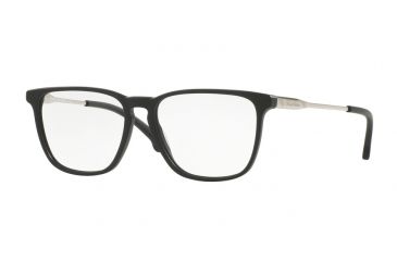 Image of Brooks Brothers BB2034 Single Vision Prescription Eyeglasses 6126-52 - Matte Black/Silver Frame