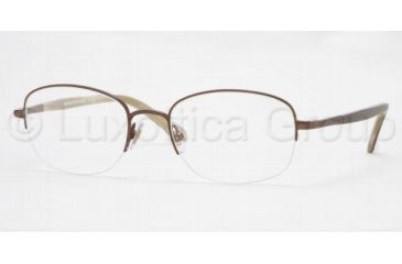 Image of Brooks Brothers Eyeglasses BB461 with Rx Prescription Lenses, Select Frame Color / Lens Diameter Matte Brown Frame / 50 mm Prescription Lenses