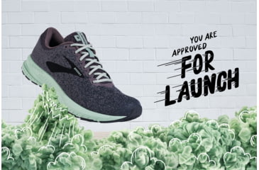 Image of Brooks BTS Launch 6 Road Running Shoes - Womens, Shark/Aqua/Ebony, 9, 1202851B011.090
