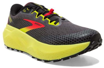 Image of Brooks Caldera 6 Running Shoes - Mens, Black/Fiery Red/Blazing Yellow, 11.0, 1103791D035.110