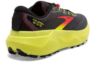 Image of Brooks Caldera 6 Running Shoes - Mens, Black/Fiery Red/Blazing Yellow, 11.0, 1103791D035.110