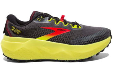 Image of Brooks Caldera 6 Running Shoes - Mens, Black/Fiery Red/Blazing Yellow, 11.0, 1103791D035.110
