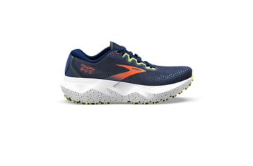 Image of Brooks Caldera 6 Running Shoes - Mens, Navy/Firecracker/Sharp Green, 9.5 Medium, 1103791D406.095