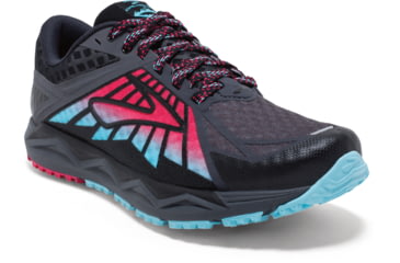 Image of Brooks Caldera Trail Runnig Shoe - Women's-Anthracite/Azalea/Silver-Medium-7