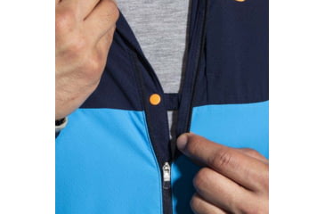 Image of Brooks Canopy Jacket - Mens, Navy/Spring Break/Pebble, L, 211385465.035