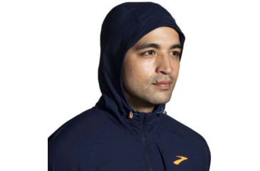 Image of Brooks Canopy Jacket - Mens, Navy/Spring Break/Pebble, L, 211385465.035