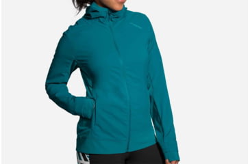Image of Brooks Canopy Women's Running Hoodie Jacket, Ocean, Large 221221-Ocean-L