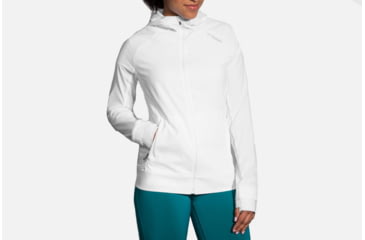 Image of Brooks Canopy Women's Running Hoodie Jacket, White, Medium 221221-White-M