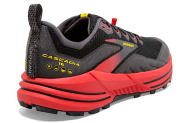 Image of Brooks Cascadia 16 Running Shoes - Mens, Black/Fiery Red/Blazing Yellow, 10.0, 1103761D035.100