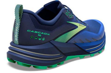 Image of Brooks Cascadia 16 Running Shoes - Mens, Blue/Surf the Web/Green, 9.0, 1103761D403.090
