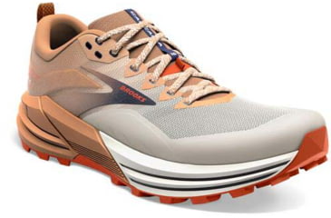 Image of Brooks Cascadia 16 Running Shoes - Mens, White/Biscuit/Rooibos, 15.0, 1103761D173.150