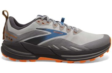Image of Brooks Cascadia 16 Running Shoes - Mens, Wide, Oyster Mushroom/Alloy/Orange, 12.0, 1103762E038.120