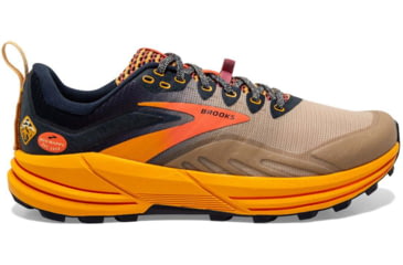 Image of Brooks Cascadia 16 Running Shoes - Mens, Zinnia/Eclipse/Nomad, 13.0, 1103761D758.130