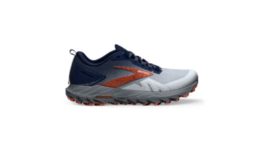 Image of Brooks Cascadia 17 Running Shoes - Mens, Blue/Navy/Firecracker, 14 Medium, 1104031D405.140