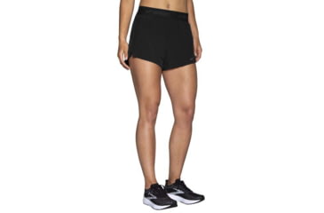 Image of Brooks Chaser 3in Short - Womens, Black/Brooks, S, 221463006.025