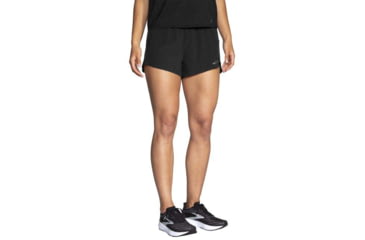Image of Brooks Chaser 3in Short - Womens, Black/Brooks, S, 221463006.025