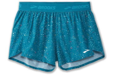Image of Brooks Chaser 3in Short - Womens, Lagoon Speckle Print/Brooks, S, 221463475.025