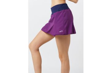 Image of Brooks Chaser Skort - Womens, Violet/Navy, Large, 221336517.035