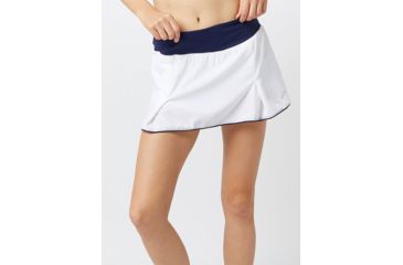 Image of Brooks Chaser Skort - Womens, White/Navy, Large, 221336114.035