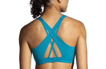 Image of Brooks Dare Strappy Run Bra 2.0 - Womens, Lagoon, 30, 350088453.030AB