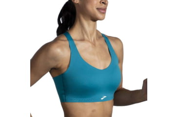 Image of Brooks Dare Strappy Run Bra 2.0 - Womens, Lagoon, 30, 350088453.030AB