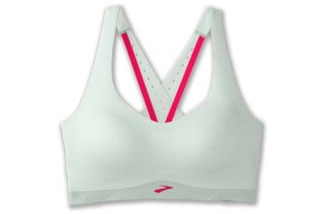 Image of Brooks Dare Strappy Run Bra 2.0 - Womens, Mint Mix/Hyper Pink, 40, 350088368.040AB