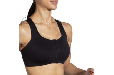 Image of Brooks Dare Zip Run Bra 2.0 - Womens, Black, 40AB, 350083001.040AB