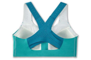 Image of Brooks Dare Zip Run Bra 2.0 - Womens, Nile Green/Lagoon/Light Mint, 34DE, 350083369.034DE