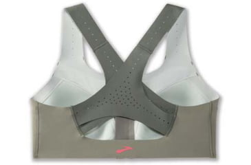 Image of Brooks Dare Zip Run Bra 2.0 - Womens, Pebble/Dark Pebble/Cool Mint, 36DE, 350083326.036DE