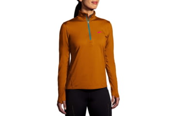 Image of Brooks Dash 1/2 Zip 2.0 - Womens, Htr Hazelwood, L, 221607258.035