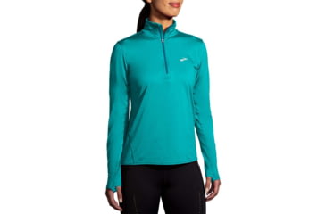 Image of Brooks Dash 1/2 Zip 2.0 - Womens, Htr Nile Green, XL, 221607370.040