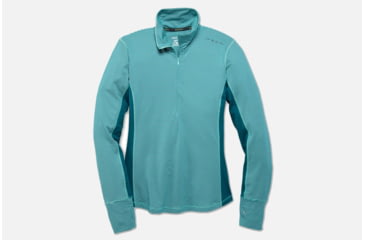 Image of Brooks Dash Women's 1/2 Zip Running Long Sleeve Top, Pool/Ocean Stripe/Ocean, 2XL 220977-Pool/Ocean Stripe/Ocean-XXL