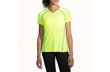 Image of Brooks Distance Short Sleeve Running Shirt - Women's-Nightlife/Ultra Blue-Small
