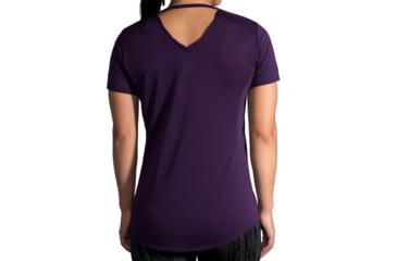Image of Brooks Distance Short Sleeve Shirt - Womens, Berry, L, 221344508.035