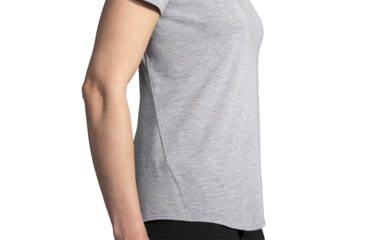 Image of Brooks Distance Short Sleeve Shirt - Womens, Heather Ash, L, 221344080.035