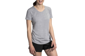 Image of Brooks Distance Short Sleeve Shirt - Womens, Heather Ash, L, 221344080.035