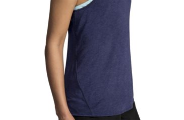 Image of Brooks Distance Tank - Womens, Heather Navy, Small, 221345414.025