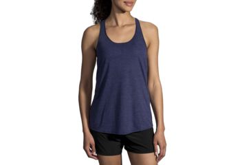 Image of Brooks Distance Tank - Womens, Heather Navy, Small, 221345414.025
