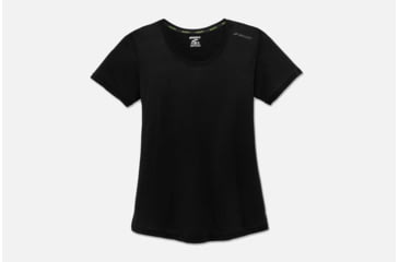 Image of Brooks Distance Women's Running Short Sleeve Shirt, Black, Large 221259-Black-L
